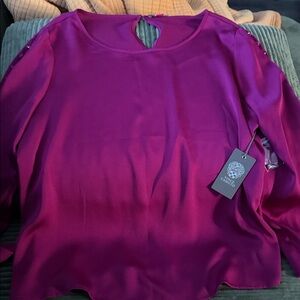 Vince Camuto Vibrant Magenta Blouse